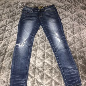 Blue dark jeans from buckle really nice.